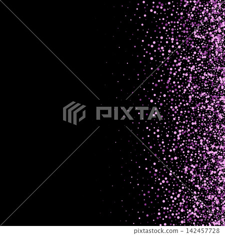 Festive black background with a gradient scattering of bright pink sparkles and confetti on the right. eps 10 142457728