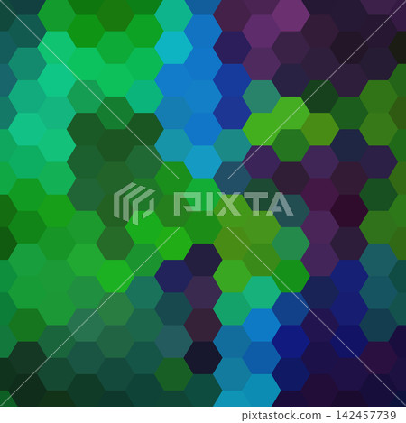 Modern bright abstract geometric background of green and blue hexagons in mosaic style. eps 10 Modern bright abstract geometric background of green and blue hexagons in mosaic style. eps 10 142457739