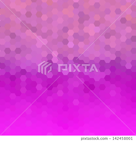 Abstract geometric background of bright pink and magenta hexagons mosaic colorful illustration. eps 10 Abstract geometric background of bright pink and magenta hexagons mosaic colorful illustration. eps 10 142458001