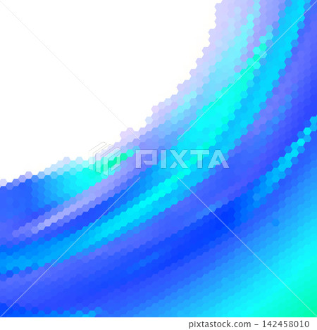 Modern bright abstract geometric background with blue and cyan waves made of hexagons. eps 10 Modern bright abstract geometric background with blue and cyan waves made of hexagons. eps 10 142458010