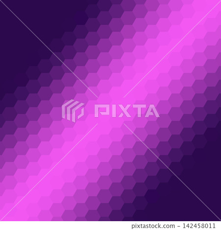 Stylish dark abstract geometric background with smooth diagonal gradient of hexagons in purple and pink shades. eps 10 Stylish dark abstract geometric background with smooth diagonal gradient of hexagons in purple and pink shades. eps 10 142458011