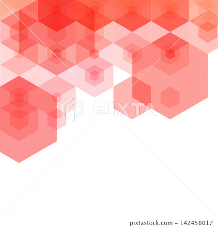 Stylish abstract geometric background with translucent red and pink hexagons on white background. eps 10 Stylish abstract geometric background with translucent red and pink hexagons on white background. eps 10 142458017