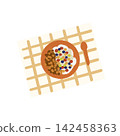 格蘭諾拉麥片優格插圖 142458363