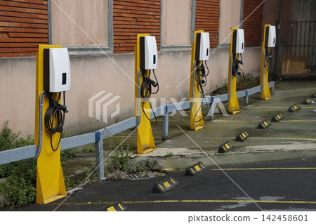 Electric Car Charging Station Electric Car Charging Station 142458601