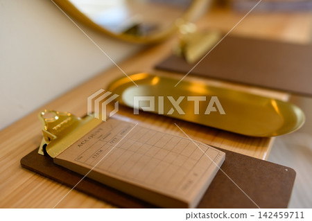 Receipts and trays for beauty salons Receipts and trays for beauty salons 142459711