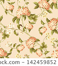 Vintage seamless pattern with floral branches. Vector. 142459852
