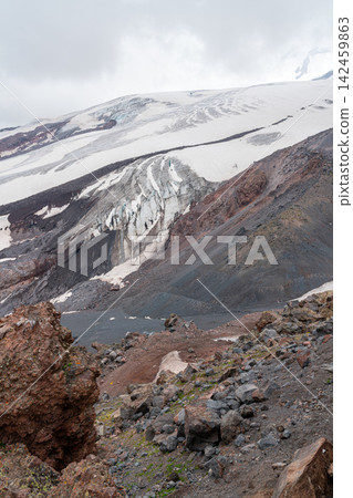 Daytime view of a melting glacier Daytime view of a melting glacier 142459863