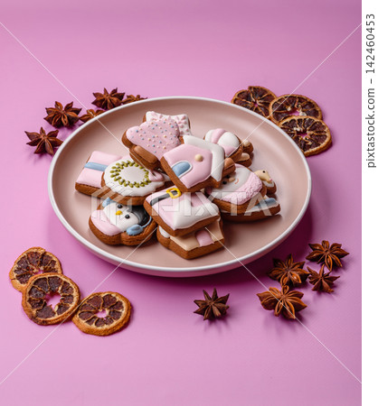 Sweet, colorful, homemade Christmas gingerbread cookies. Christmas gingerbread cookies Sweet, colorful, homemade Christmas gingerbread cookies. Christmas gingerbread cookies 142460453