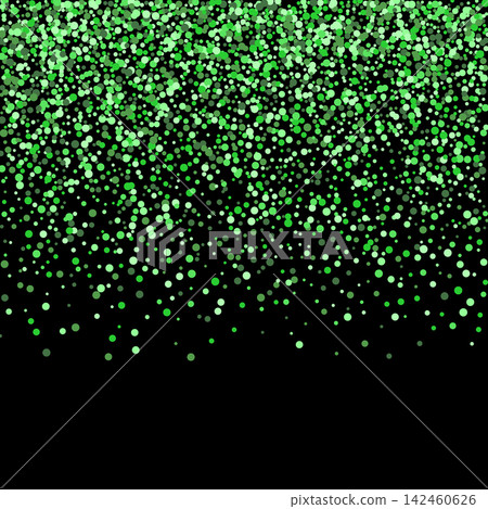 Bright green confetti falling on a black background festive glow vector illustration. eps 10 Bright green confetti falling on a black background festive glow vector illustration. eps 10 142460626