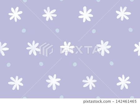 簡單的白色花卉無縫圖案 簡單的白色花卉無縫圖案 142461465