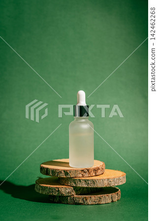 A frosted dropper bottle of facial serum A frosted dropper bottle of facial serum 142462268