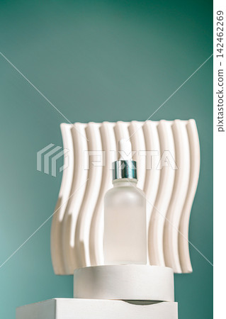 A frosted dropper bottle of facial serum A frosted dropper bottle of facial serum 142462269