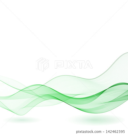 Stylish abstract wavy green line on white background for your creative design. eps 10 Stylish abstract wavy green line on white background for your creative design. eps 10 142462395