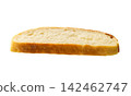 pieces wheat rustic bread with sourdough, isolated on white background. 142462747
