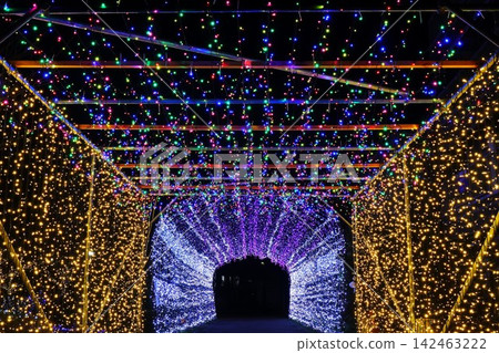 Illuminated tunnel Illuminated tunnel 142463222