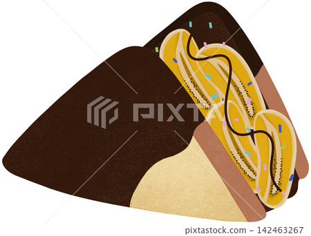 banana chocolate sandwich 142463267