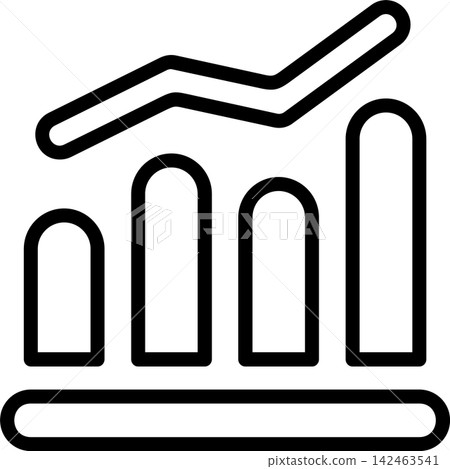 Bar Graph Modern and Creative Icon Bar Graph Modern and Creative Icon 142463541