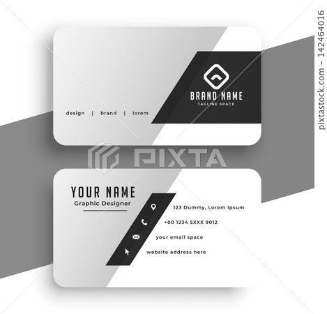 clean minimal grey business card template design clean minimal grey business card template design 142464016