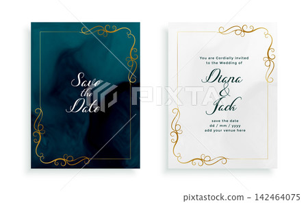 elegant floral wedding card invitation template design elegant floral wedding card invitation template design 142464075