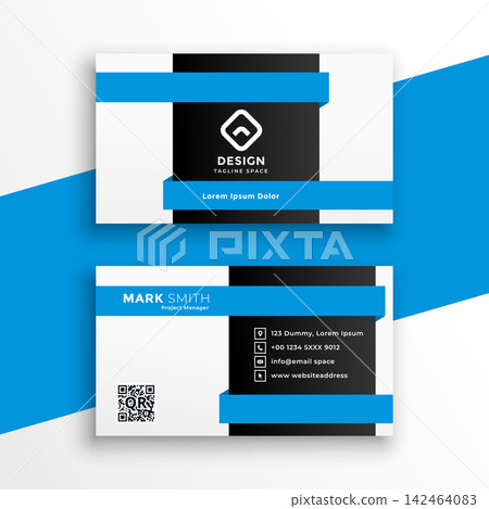 geometric blue business card professional design template geometric blue business card professional design template 142464083