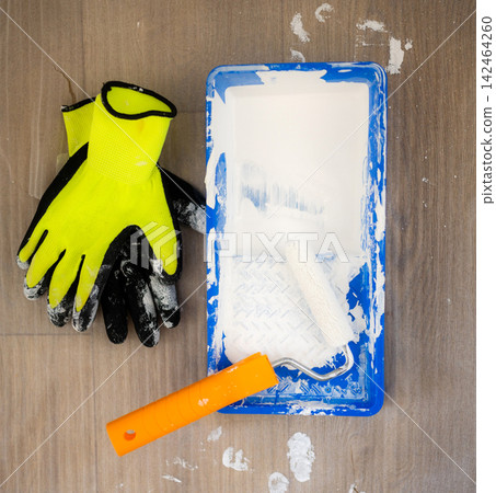 Painting Gloves Tools Renovation Wall Painting 142464260