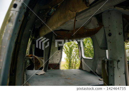Inside Abandoned Aircraft An-2 Fuselage Inside Abandoned Aircraft An-2 Fuselage 142464735