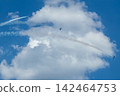 Aerobatic jet planes formation in scenic clouds 142464753