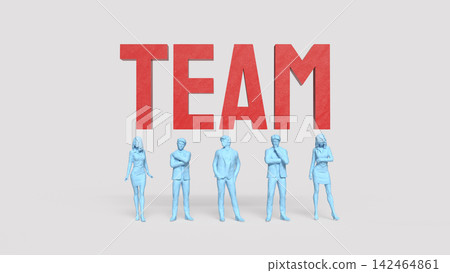 Professional Business Team United for Corporate Success 3d render. Professional Business Team United for Corporate Success 3d render. 142464861