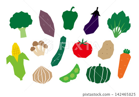 Vegetable paper cutting style 142465825