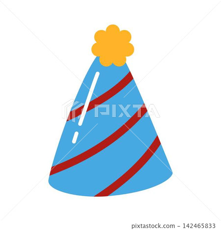 birthday hat red and blue illustration birthday hat red and blue illustration 142465833
