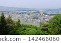 Overlooking the mountain from the mountains 142466060