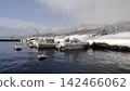 A winter landscape and a yacht on a clear winter day. 142466062