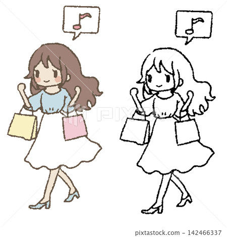 喜歡購物的女性 喜歡購物的女性 142466337