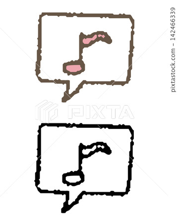 Speech bubbles and musical notes Speech bubbles and musical notes 142466339