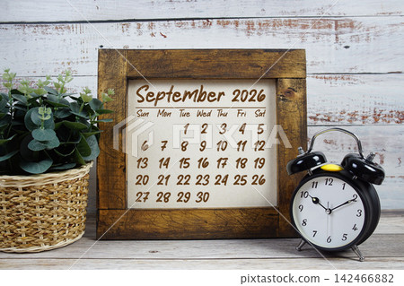 September 2026 annual monthly desk calendar for planning and management September 2026 annual monthly desk calendar for planning and management 142466882