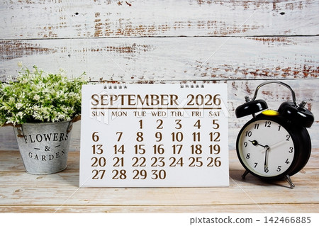 September 2026 annual monthly desk calendar for planning and management September 2026 annual monthly desk calendar for planning and management 142466885