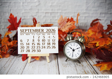September 2026 annual monthly desk calendar for planning and management September 2026 annual monthly desk calendar for planning and management 142466905