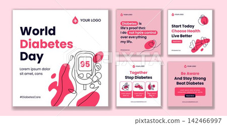 World Diabetes Day Flat Cartoon Social Media Post Background Illustration Template World Diabetes Day Flat Cartoon Social Media Post Background Illustration Template 142466997