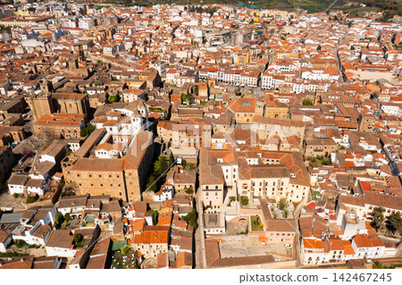Drone view of the city of Caceres Drone view of the city of Caceres 142467245