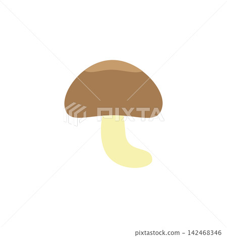 Illustration of a simple shiitake mushroom Illustration of a simple shiitake mushroom 142468346