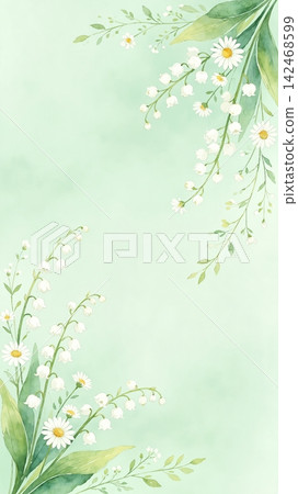 Sparkling clear water surface backgrounds combined with bright wildflower field scenic illustrations Sparkling clear water surface backgrounds combined with bright wildflower field scenic illustrations 142468599