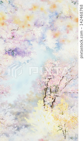Sparkling clear water surface backgrounds combined with bright wildflower field scenic illustrations Sparkling clear water surface backgrounds combined with bright wildflower field scenic illustrations 142468768