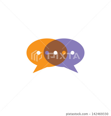 Speech Bubble Social Chat Logo Icon Speech Bubble Social Chat Logo Icon 142469330
