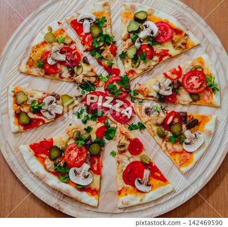 Large pizza Large pizza 142469590
