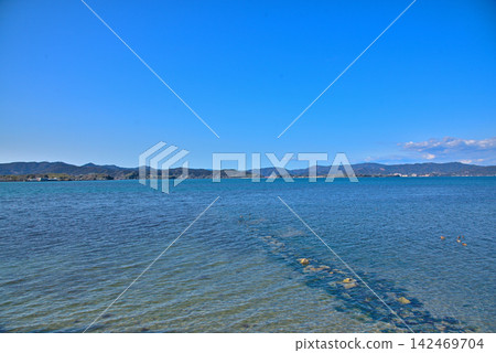 靜岡縣湖西市:湖西高中附近濱名湖的景色 靜岡縣湖西市:湖西高中附近濱名湖的景色 142469704