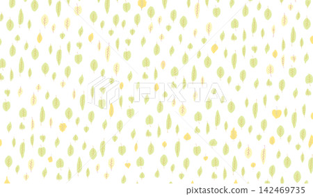 Hand-drawn leaf botanical pattern background material, yellow-toned, autumn wallpaper Hand-drawn leaf botanical pattern background material, yellow-toned, autumn wallpaper 142469735
