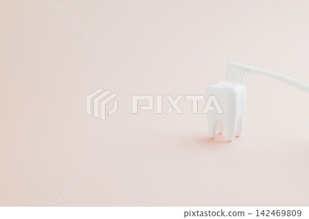 Dentist focuses on oral health with a teeth model and toothbrush Dentistry raises awareness Dentist focuses on oral health with a teeth model and toothbrush Dentistry raises awareness 142469809