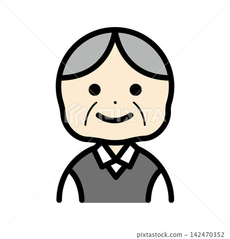 Illustration of an elderly man Illustration of an elderly man 142470352