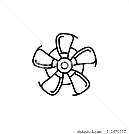 Ceiling fan line icon for home appliances, cooling, ventilation, household equipment, interior, electrical devices, home maintenance, web, mobile apps, and infographic design, isolated Ceiling fan line icon for home appliances, cooling, ventilation, household equipment, interior, electrical devices, home maintenance, web, mobile apps, and infographic design, isolated 142470657