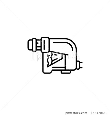 Electric sharpener line icon for home appliances, household equipment, stationery, electrical devices, school supplies, office tools, web, mobile apps, and infographic design, isolated Electric sharpener line icon for home appliances, household equipment, stationery, electrical devices, school supplies, office tools, web, mobile apps, and infographic design, isolated 142470660